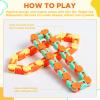 Sotiff 60 Packs Wacky Track Fidget Toy Colorful Snake Toys Gifts for Kids Adult Autism Stress Relief Therapy Toys for Students Classroom Home Party Bag Fillers Keeps Mind Focused(Basic Color) view 4