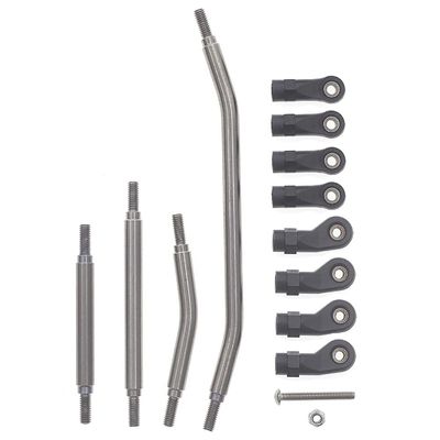 6Mm Steel Metal Steering Link Rod Linkage Kit for Redcat GEN8 1/10 RC Crawler Car Upgrade Parts