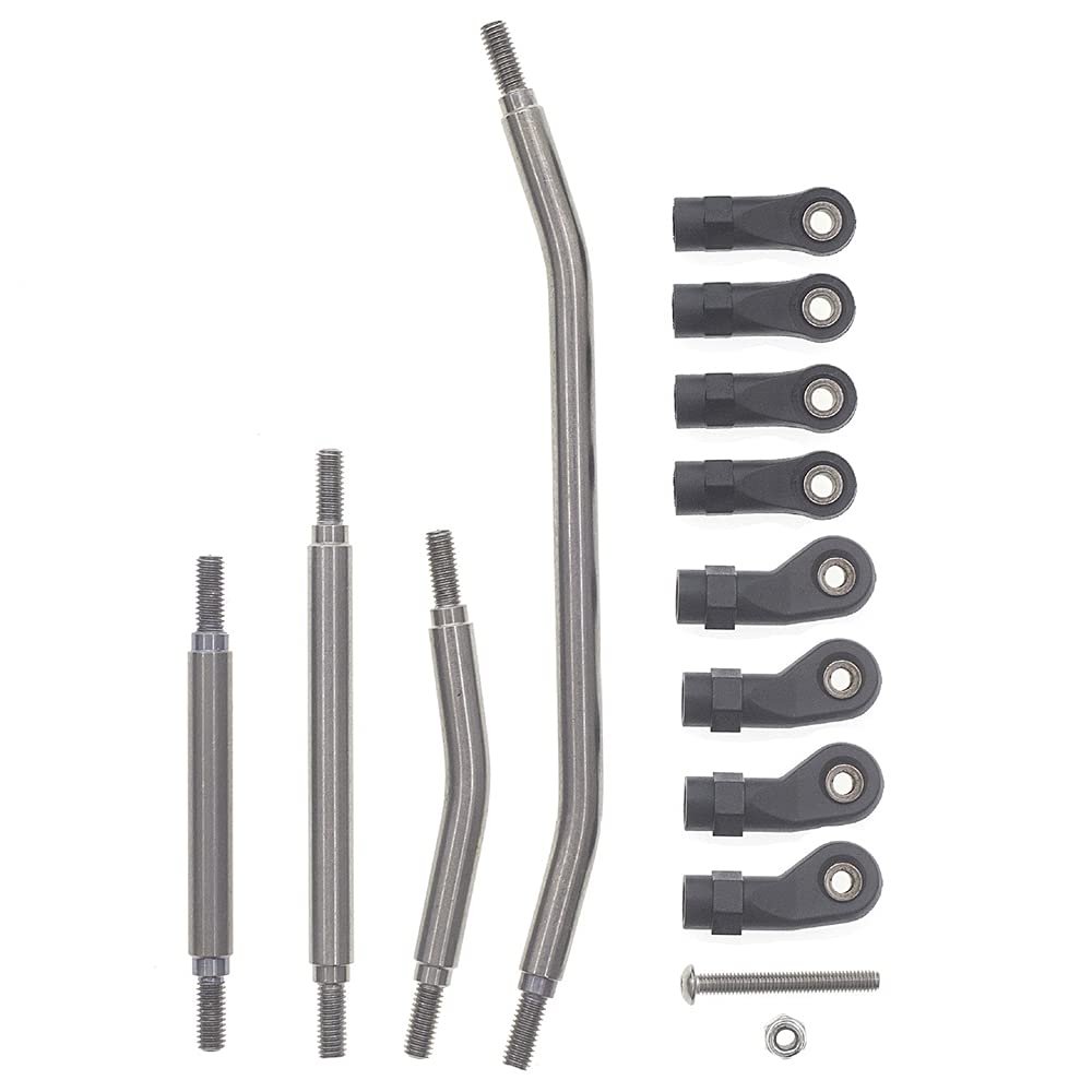 6Mm Steel Metal Steering Link Rod Linkage Kit for Redcat GEN8 1/10 RC Crawler Car Upgrade Parts