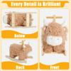Baby Rocking Horse for 1 Year Old,Wooden Cow/Yak Horse Rocking with Wicker Plush Wooden Ride On Toy for 2 Years Old Girl&Boy Nursery Birthday Gift view 2