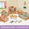 Dollhouse Furniture Set for Kids Toys Miniature Doll House Accessories Pretend Play Toys for Boys Girls & Toddlers Age 3+ with Living Room, Sofa, TV... view 3
