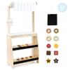 PairPear Grocery Store Pretend Play, Wooden Toys Lemonade Stand for Kids, Natural Style Market Stand Play Food Sets. view 2