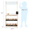 PairPear Grocery Store Pretend Play, Wooden Toys Lemonade Stand for Kids, Natural Style Market Stand Play Food Sets. view 4