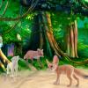 3PCS Desert Fox Figure Wolf Figurine Set Forest Woodland Animal Figurines Toys Set Plastic Animals Figure Gift for Kids Birthday 3 4 5 6 Year Old view 2