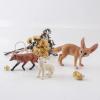 3PCS Desert Fox Figure Wolf Figurine Set Forest Woodland Animal Figurines Toys Set Plastic Animals Figure Gift for Kids Birthday 3 4 5 6 Year Old view 4