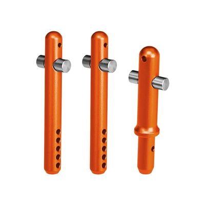 Arrma 1/7 Fireteam Tactical Unit 6S BLX ARA7618 Aluminum+Stainless Steel Front+Rear Body Post - 3PC Set (Orange)
