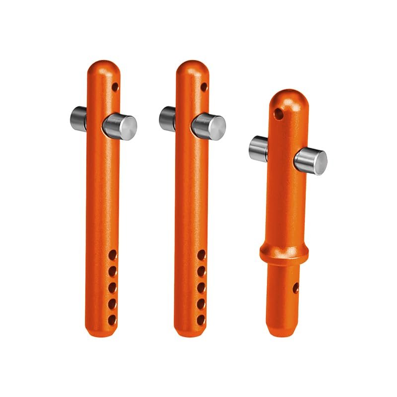 Arrma 1/7 Fireteam Tactical Unit 6S BLX ARA7618 Aluminum+Stainless Steel Front+Rear Body Post - 3PC Set (Orange)