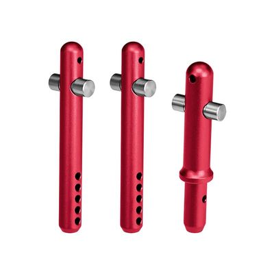 GPM Racing Arrma 1/7 Fireteam Tactical Unit 6S BLX ARA7618 Aluminum+Stainless Steel Front+Rear Body Post - 3PC Set (red)