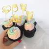 Gyufise 24 Pack Light Gold Glitter He Asked She Said Yes Cupcake Toppers Diamond Ring Heart Love Cake Picks for Wedding Engagement Party Cake Decorations view 4