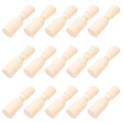 20pcs Peg Dolls with Hat Design for Painting Crafts Boy Girl Educational Art Tools for Creative Play and Parent-boy Girl Activities