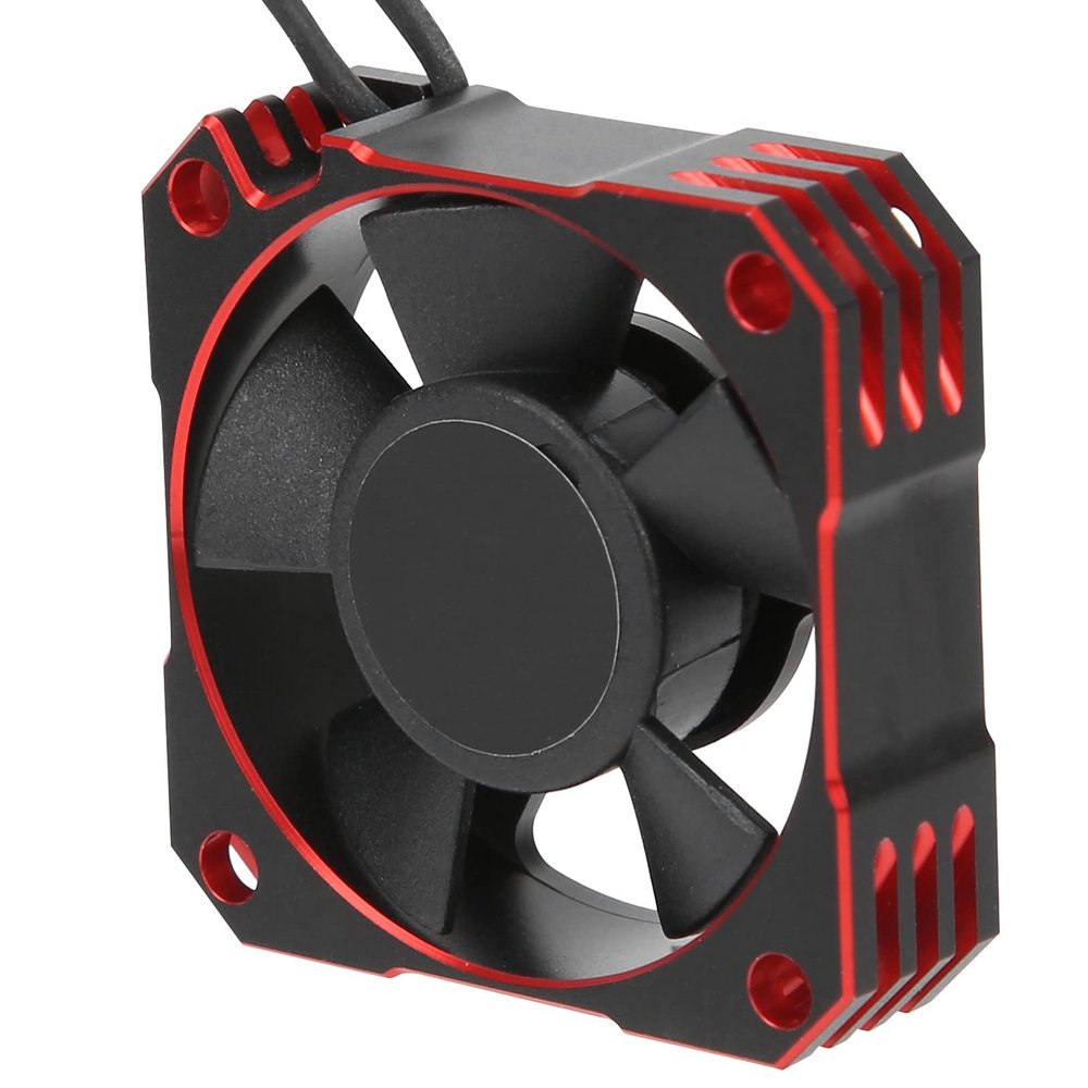 21000RPM RC Motor Cooling Fan, 8.5V 35MM Brushless RC Motor Heatsink, ESC Cooling Fan Heat Dissipation for 1/10 1/12 1/8 RC Car Sensored Brushless Motor(red)