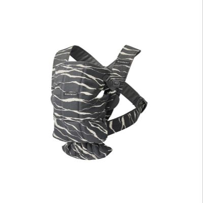 BabyBjrn Baby Carrier Mini, Anthracite/Landscape Print, Cotton | Newborn Carrier (7-25 lbs), Ergonomic, Easy-to-Use