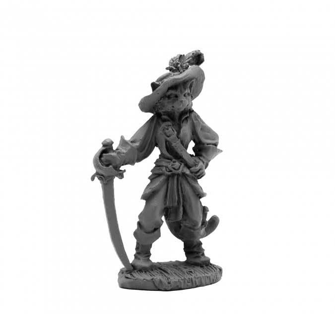 Catfolk Duelist Miniature 25mm Heroic Scale Figure Dark Heaven Legends Reaper Miniatures