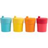 WeeSprout Bamboo Grow-With-Me Sippy Cups with Lids, 10 oz Set of Four, Babies Kids & Toddlers, Made With Bamboo & 100% Silicone, Bite Spout Design, Dishwasher Safe view 1