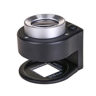 Lab Microscope Slides 30X Magnifier Metal Microscope Loupe with 3LED & 3 Light Microscope Parts