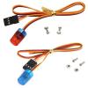 RC Car Police Flash Light,WONFAST 360 Rotation 5 Modes Ultra Bright LED Strobe Lights Compatible with 1/8 1/10 RC Mode Truck Car Accessory(2Pack Red/Blue) view 1