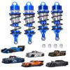 RCAWD Shock Absorber for ARRMA 1/7 6S BLX Felony, 1/7 Infraction 6S BLX, Limitless Roller Speed Bash Upgrades,Front Rear RC Shocks Damper 77mm 87mm Adjustable Hop Ups Parts#ARA330627, #ARA330628 Blue view 1