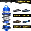 RCAWD Shock Absorber for ARRMA 1/7 6S BLX Felony, 1/7 Infraction 6S BLX, Limitless Roller Speed Bash Upgrades,Front Rear RC Shocks Damper 77mm 87mm Adjustable Hop Ups Parts#ARA330627, #ARA330628 Blue view 2