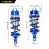 RCAWD Shock Absorber for ARRMA 1/7 6S BLX Felony, 1/7 Infraction 6S BLX, Limitless Roller Speed Bash Upgrades,Front Rear RC Shocks Damper 77mm 87mm Adjustable Hop Ups Parts#ARA330627, #ARA330628 Blue view 4