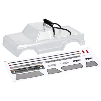 INJORA RC Clear Body with Roller Cage for 1/24 RC Tracked Car Axial SCX24 Upgrade Parts