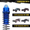 RCAWD Shock Absorber Front Rear for LOSI 1/10 Lasernut U4, Tenacity DB Pro, TENACITY TT Pro 4WD SCT Upgrades, RC Shocks Damper 90mm 100mm, Hop Ups Parts #LOS233011, LOS03028, LOS03027, LOS03019 Blue view 2