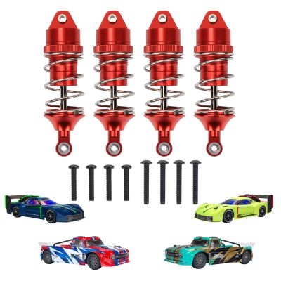 RACWD RC Shocks Absorber 70mm for ARRMA INFRACTION 4X4 570 MEGA, VENDETTA 4X4 3S BLX Upgrade Parts, Full aluminum Front Rear Shock Absorber Damper 4pcs for 1/8 3S ARA4215V3, ARA4319V3, ARA330701 Red