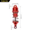 RACWD RC Shocks Absorber 70mm for ARRMA INFRACTION 4X4 570 MEGA, VENDETTA 4X4 3S BLX Upgrade Parts, Full aluminum Front Rear Shock Absorber Damper 4pcs for 1/8 3S ARA4215V3, ARA4319V3, ARA330701 Red view 4