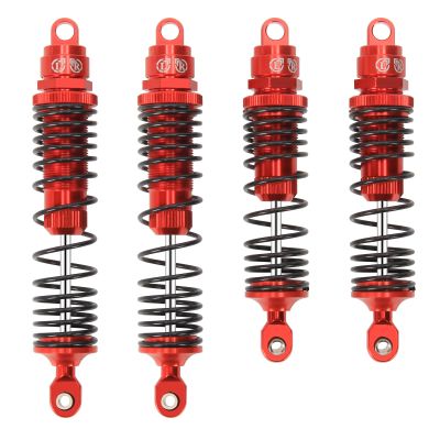 RCAWD Big Bore Shock Absorber Damper Set for Slash 2WD, Hoss, Rustler 4X4 VXL,Slash 4X4, Bandit, Ford, Nitro,Stampede Upgrades, 1/10 RC Shocks Front Rear, Full Alloy Parts #5862 Red