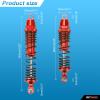 RCAWD Big Bore Shock Absorber Damper Set for Slash 2WD, Hoss, Rustler 4X4 VXL,Slash 4X4, Bandit, Ford, Nitro,Stampede Upgrades, 1/10 RC Shocks Front Rear, Full Alloy Parts #5862 Red view 3