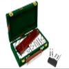 Bello Games New York, Inc. Fashion Avenue Double Six Designer Double Six Two Tone Dominoes Professional Jumbo Size Tournament Set with Spinners and Score Board view 1