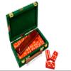 Bello Games New York, Inc. Fashion Avenue Double Six Designer Double Six Red Dominoes Professional Jumbo Size Tournament Set with Spinners and Score Board view 1