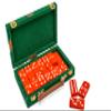 Bello Games New York, Inc. Fashion Avenue Double Six Designer Double Six Red Dominoes Professional Jumbo Size Tournament Set with Spinners and Score Board view 2