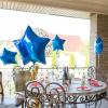 24pcs Red White Blue Star Balloons,18 inch Foil Mylar Star Balloons,4th of July Aluminum Foil Balloon for Brithday,Anniversary,Independence Day Party Decorations (5-pointed star balloons) view 4