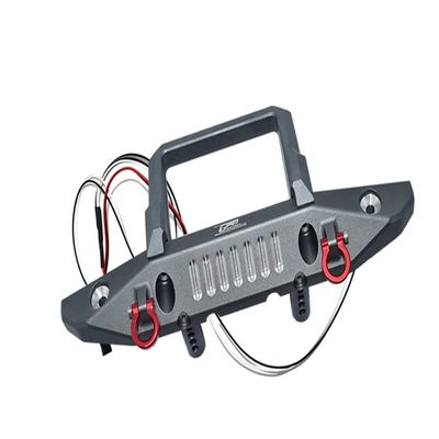 15pc Set Aluminium Front Bumper with D-Rings Axial 1/6 SCX6 AXI05000T1 by GPM (Gray)
