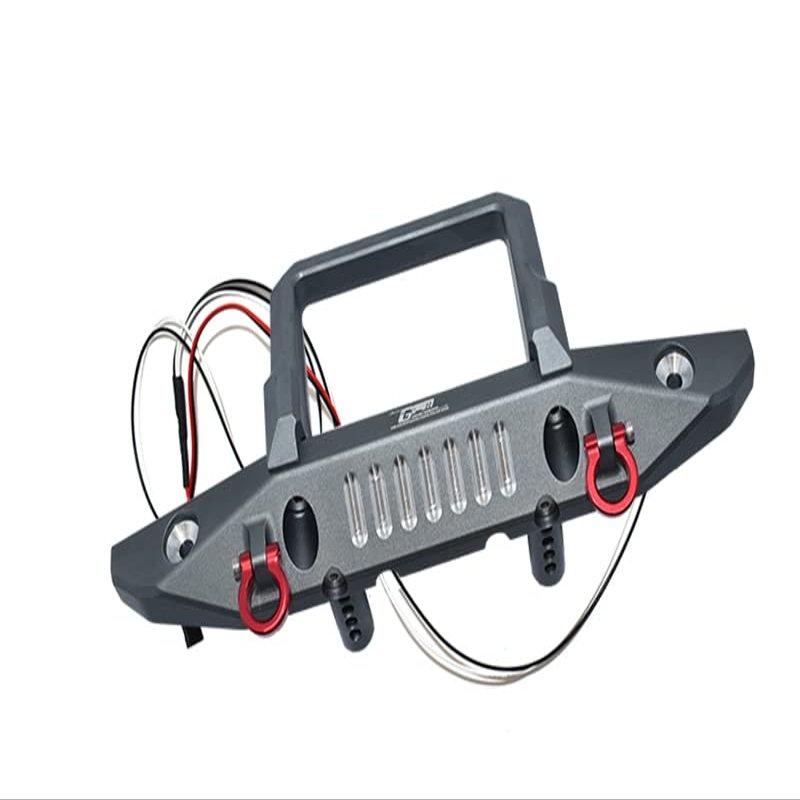 15pc Set Aluminium Front Bumper with D-Rings Axial 1/6 SCX6 AXI05000T1 by GPM (Gray)
