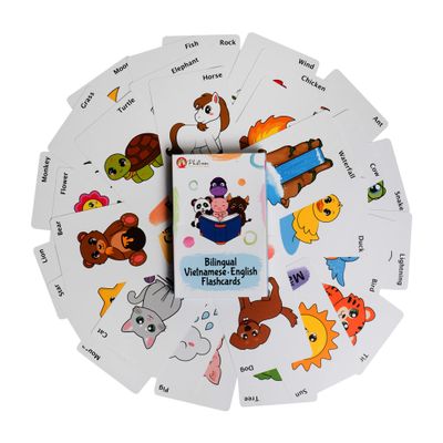 Bilingual Vietnamese English Cards, Flashcards, Bilingual Cards, Vietnamese Cards, Educational, Toddler Cards (Animals & Nature)