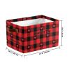 Joyestore Gingham Pixel Hearts Red Personalized Storage Bins Baskets Cubes Organizer with Handle for Shelves Closet Nursery Toy 1 Pack view 4