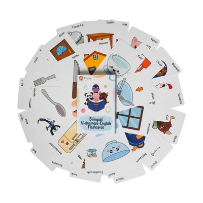 Bilingual Vietnamese English Cards, Flashcards, Bilingual Cards, Vietnamese Cards, Educational, Toddler Cards (Common Items)