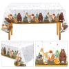 3 Pcs Woodland Tablecloth, Woodland Animals Baby Shower Decorations Forest Animals Table Covers for Baby Shower Table Cloth (Boy) view 2