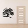 Monster Signage Monster Truck Silhouette - Monster Truck Off Road Vehicle Oversized Tires ATV Vinyl Wall Art Wall Sticker Wall Decal Home Room Kids Room Boys Girls Room Nursery Room Size (18x20 inch) view 1