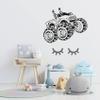ATV Racing Big Tires Monster Truck Silhouette Motocross Mud Bogging Off Road Vehicle Truck On Fire Vinyl Wall Art Sticker Decal Home Room Kids Room Boys Girls Room Nursery Room Size (8x10 inch) view 1