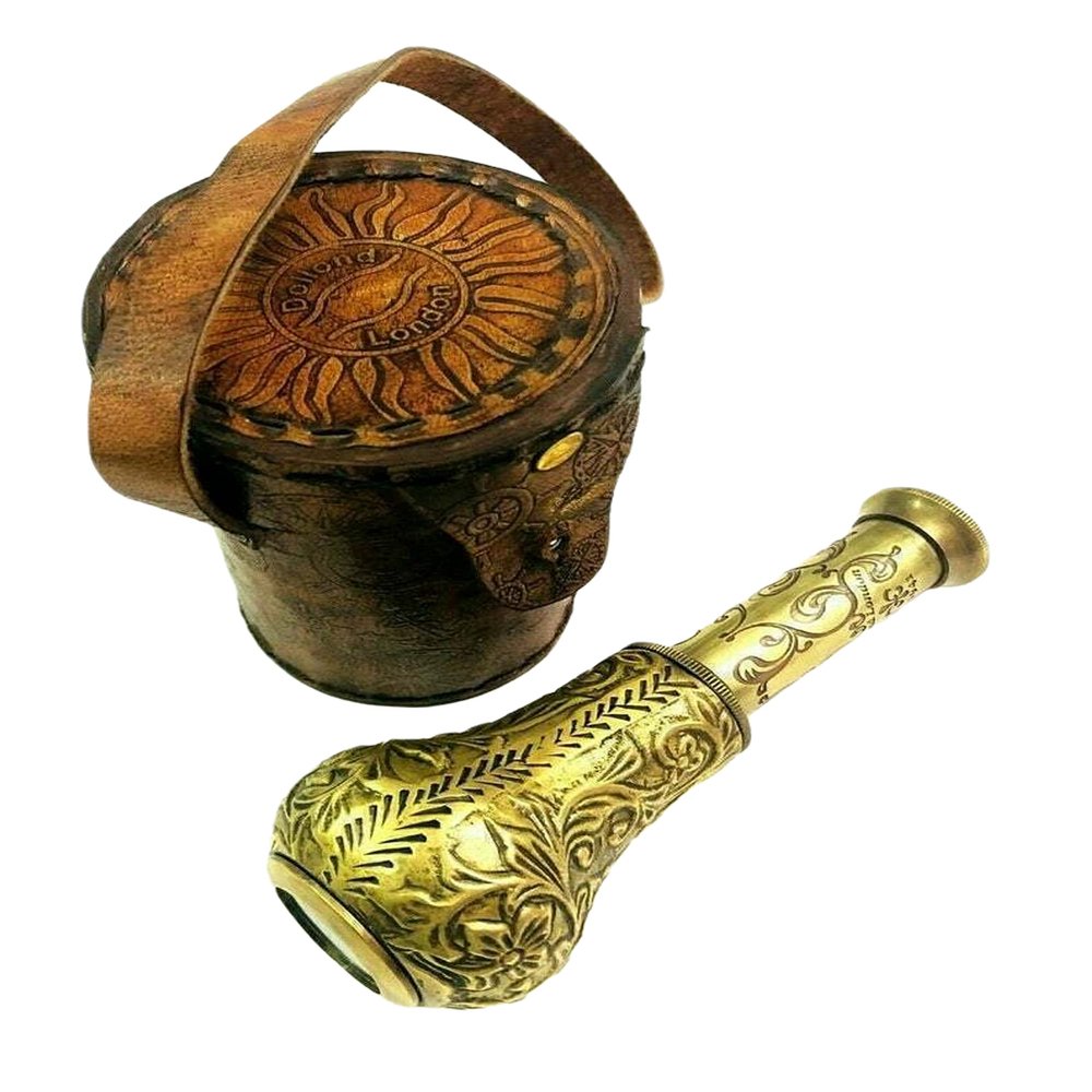 AlloryTech Brass Telescope Antique Vintage Maritime Brass Telescope Engraved Pocket Telescope Scope Dolland London Telescope Gift A Great Gift for Nautical Lovers