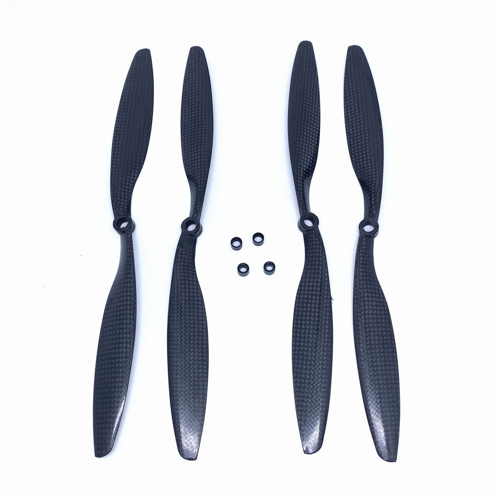 KingVal Replacement 2 Pairs 1245 Carbon Fiber CW/CCW Propeller Compatible with RC Quadcopter Drone
