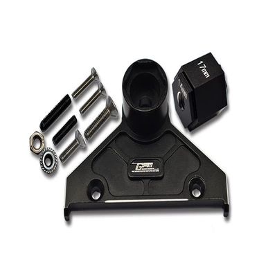 GPM Aluminium Rear Spare Wheel Positinging Bracket for AXIAL1/6 SCX6 Jeep Jlu Wrangler AXI05000 (Black)