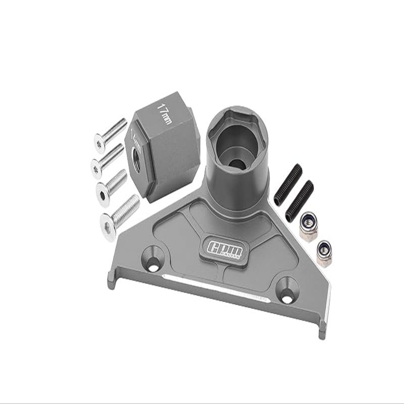 GPM Aluminium Rear Spare Wheel Positinging Bracket for AXIAL1/6 SCX6 Jeep Jlu Wrangler AXI05000 (Gray)