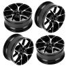 kingsea Wheel Hub Aluminum Alloy, RC Wheel Hubs Accessories for 1/10 RC Car, 4 Pcs - Black view 1