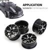 kingsea Wheel Hub Aluminum Alloy, RC Wheel Hubs Accessories for 1/10 RC Car, 4 Pcs - Black view 3
