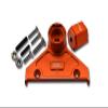 GPM 10Pc Set Upgrades Aluminium Alloy Rear Spare Wheel Positinging Bracket for 1/6 4WD SCX6 Jeep Jlu Wrangler (AXI05000) RC Cars (Orange) view 1