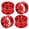 kingsea Wheel Hub Aluminum Alloy, RC Wheel Hubs Accessories for 1/10 RC Car, 4 Pcs - Red view 1