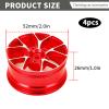 kingsea Wheel Hub Aluminum Alloy, RC Wheel Hubs Accessories for 1/10 RC Car, 4 Pcs - Red view 2